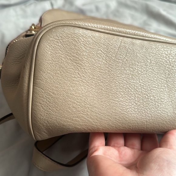Michael Kors Rhea zip leather backpack in color truffle - Picture 14 of 14